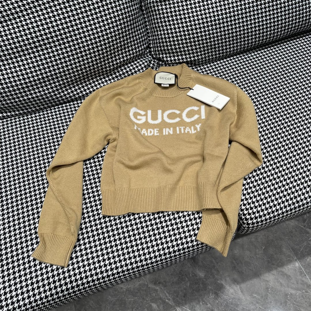 guccitシャツコピースーパーコピー GUCCI新作 柔らかい 純綿 トップス 長袖 夏服 快適 イエロー_4