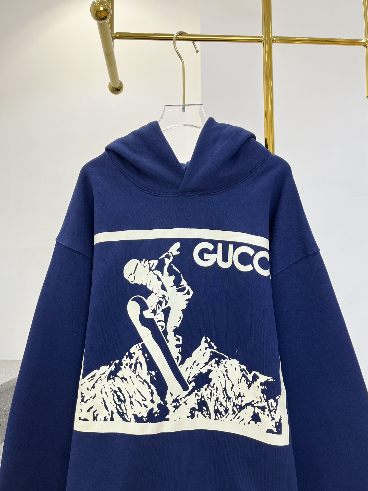 グッチコピー見分け方激安通販 GUCCI新作 柔らかい 純綿 トップス 長袖 ファッション快適 ブルー_4