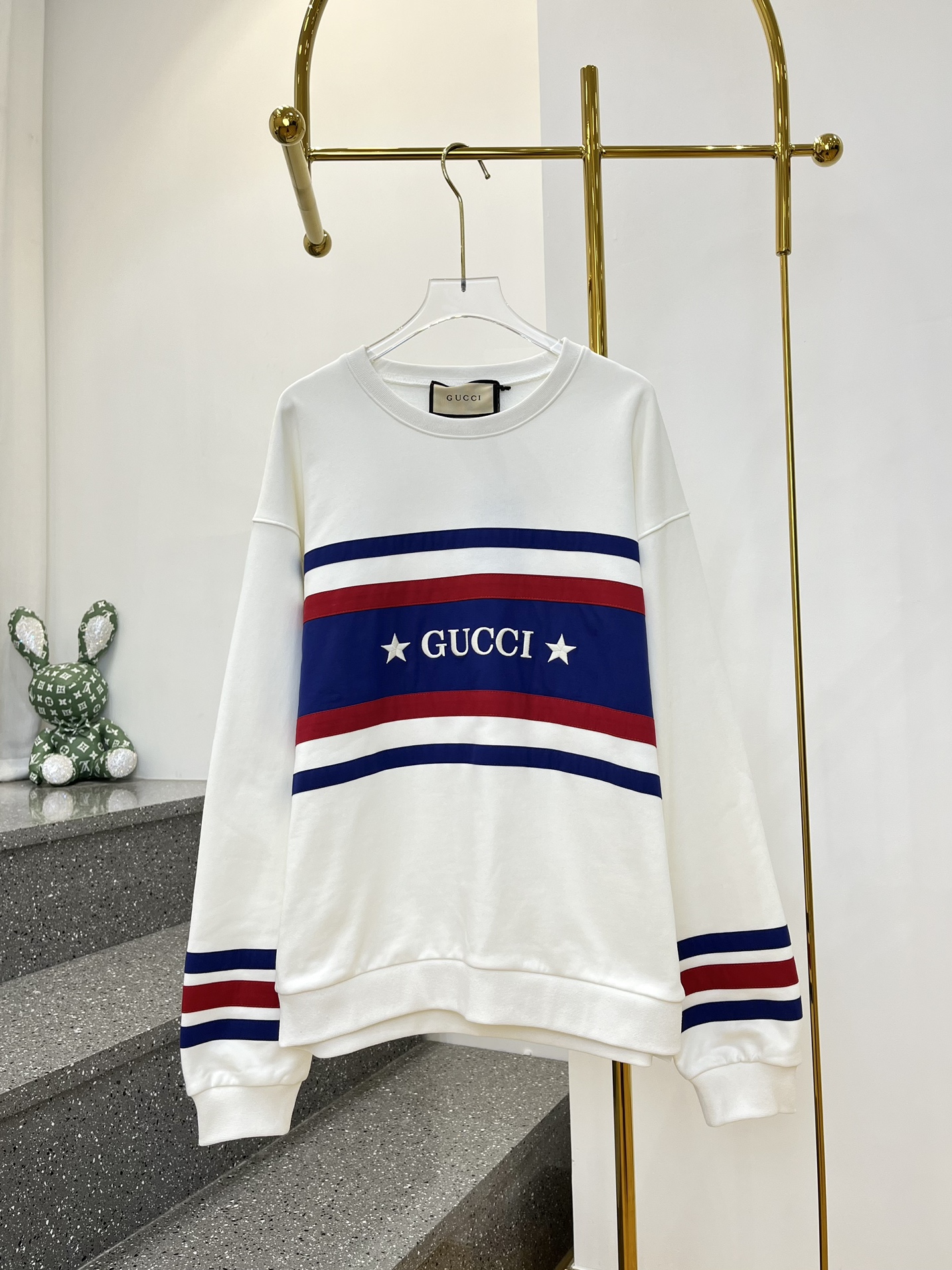 グッチとコーチコピー GUCCI新品 柔らかい 純綿 セーター 長袖 ファッション 快適 ホワイト_1