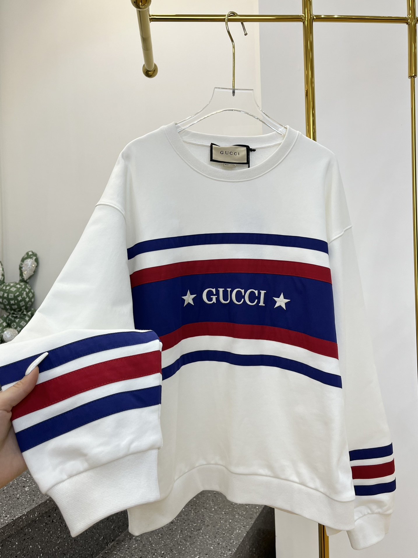 グッチとコーチコピー GUCCI新品 柔らかい 純綿 セーター 長袖 ファッション 快適 ホワイト_2