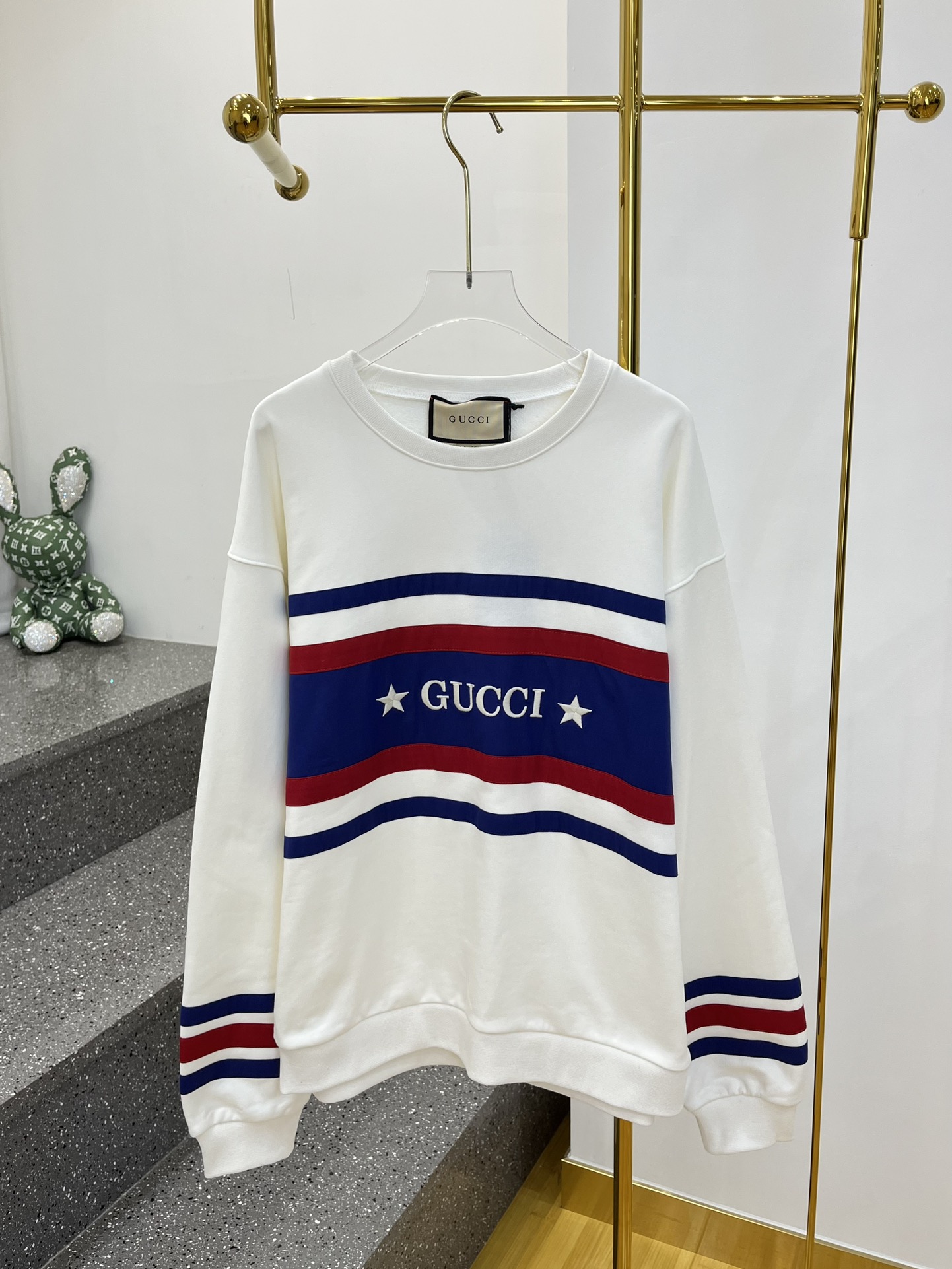 グッチとコーチコピー GUCCI新品 柔らかい 純綿 セーター 長袖 ファッション 快適 ホワイト_3