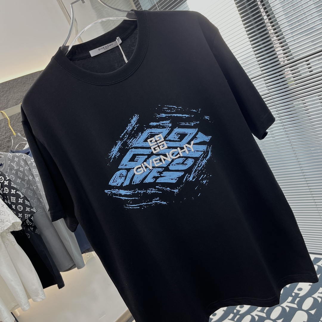 ジバンシィGIVENCHY限定コピー半袖Tシャツコットンブラック柔らかいふわふわ花柄ファッション_1