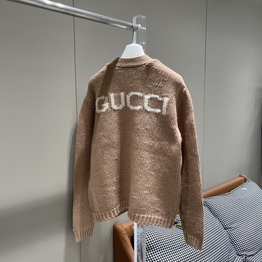 グッチアウターもこもこスーパーコピー GUCCI新商品 柔らかい 厚い ファッション 暖かい 秋冬 イエロー_2