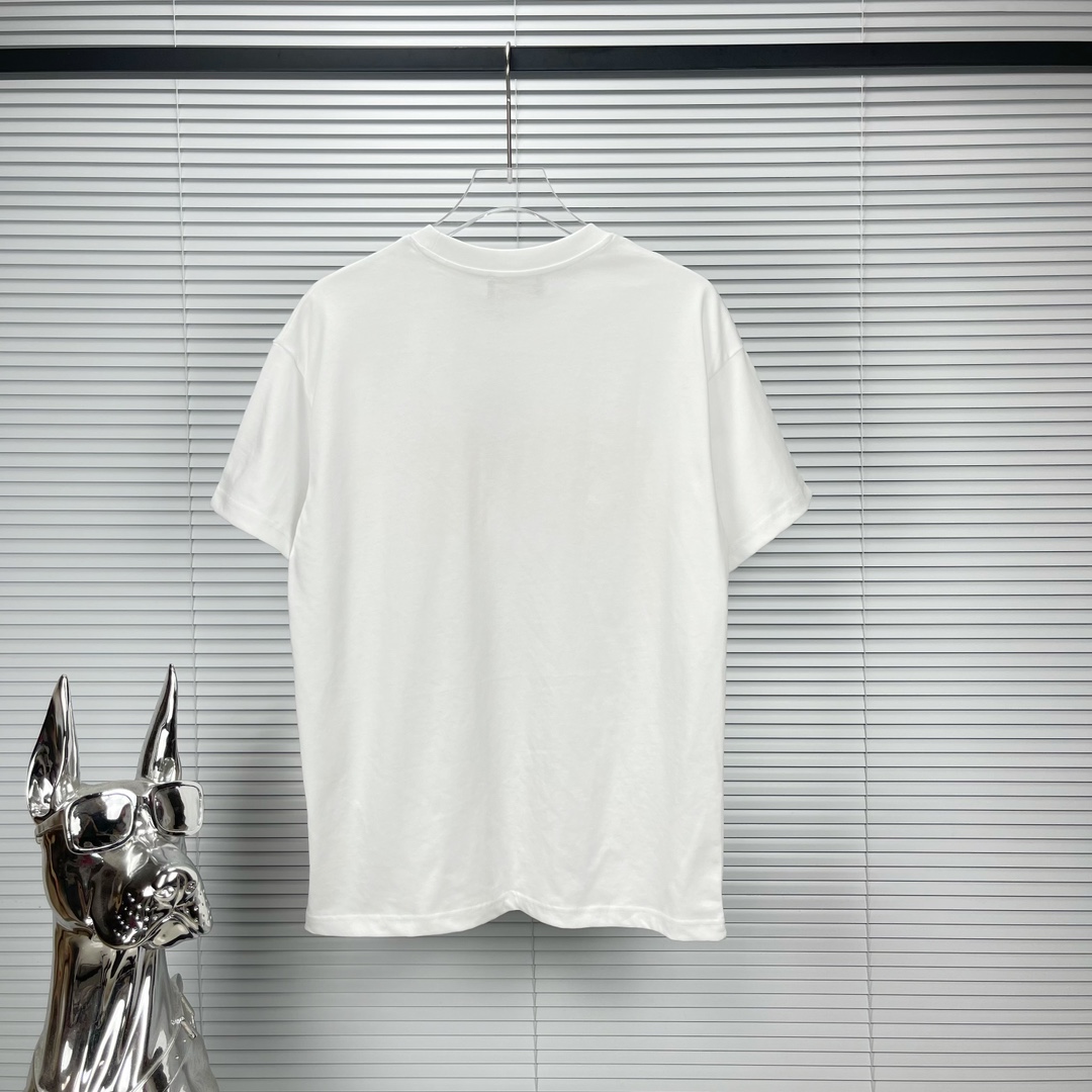 tシャツ フェンディ偽物短袖シャツ  シンプル 柔らかい 快適 通気性いい ホワイト_2