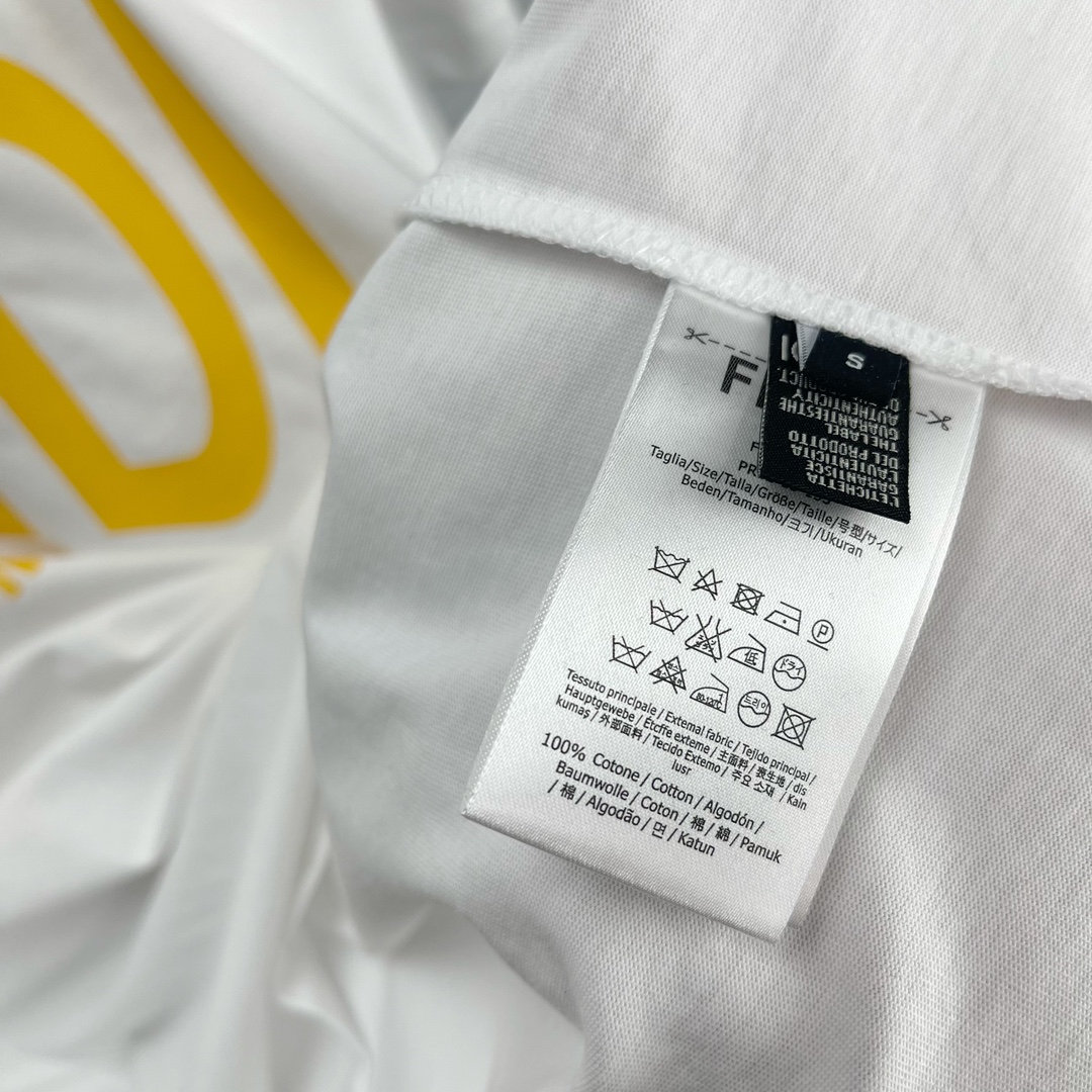 tシャツ フェンディ偽物短袖シャツ  シンプル 柔らかい 快適 通気性いい ホワイト_8