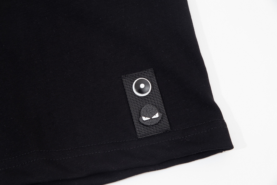 FENDIフェンディシャツｎ級品 短袖シャツ 純綿トップス 柔らかい 品質保証 シンプル ブラック_7