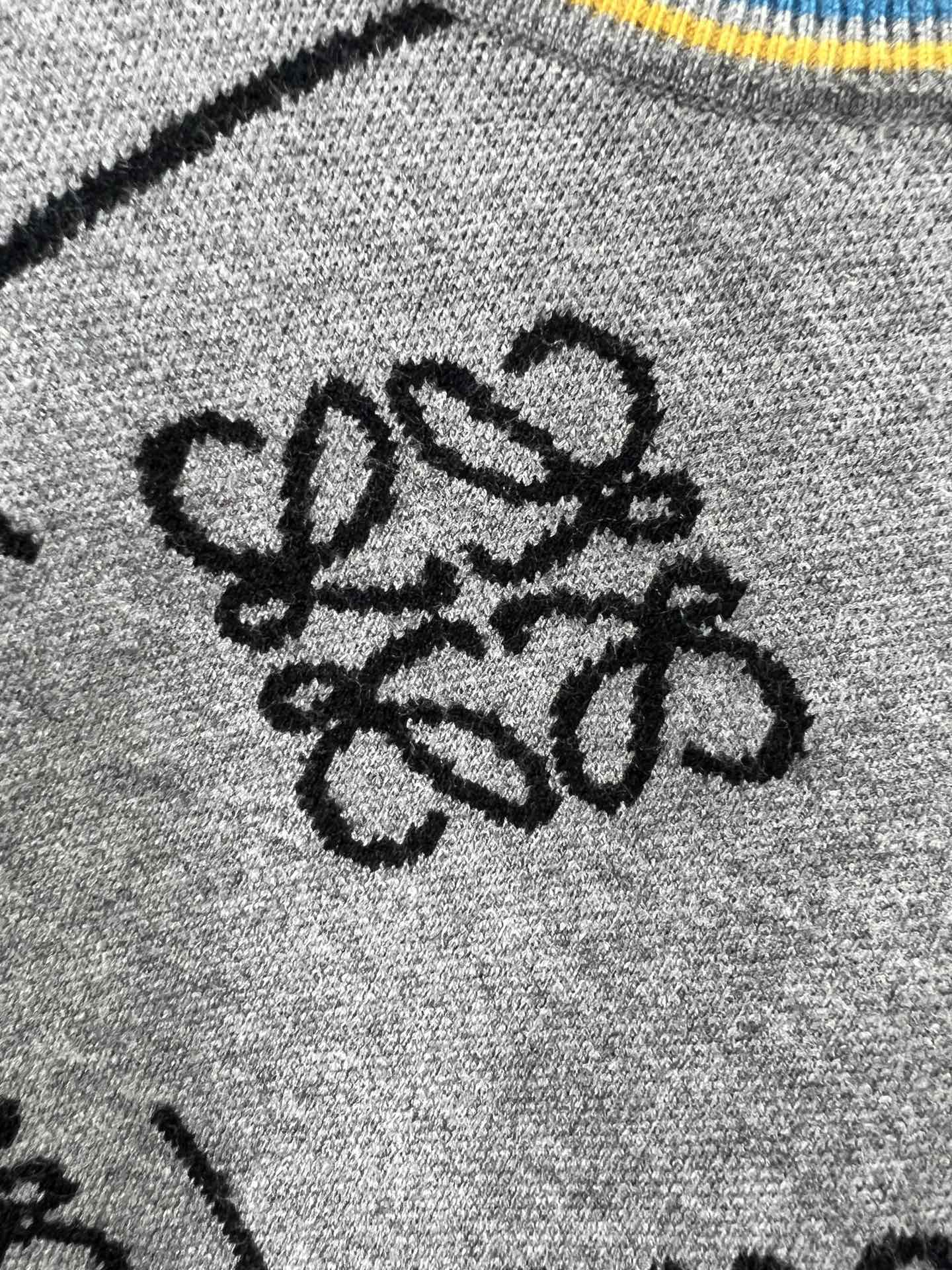 新品‼ロエベ 本物かどうかコピー 暖かい 純綿トップス 長袖セーター ファッション グレイ_6