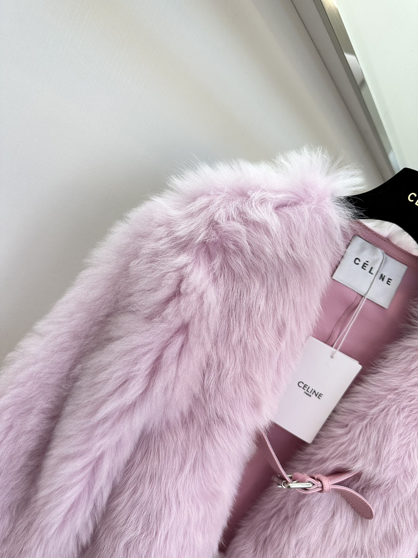 CELINEセリーヌ本物ｎ級品 高級品 羊皮 Vネック 可愛い 暖かい 3色可選 ピンク_5
