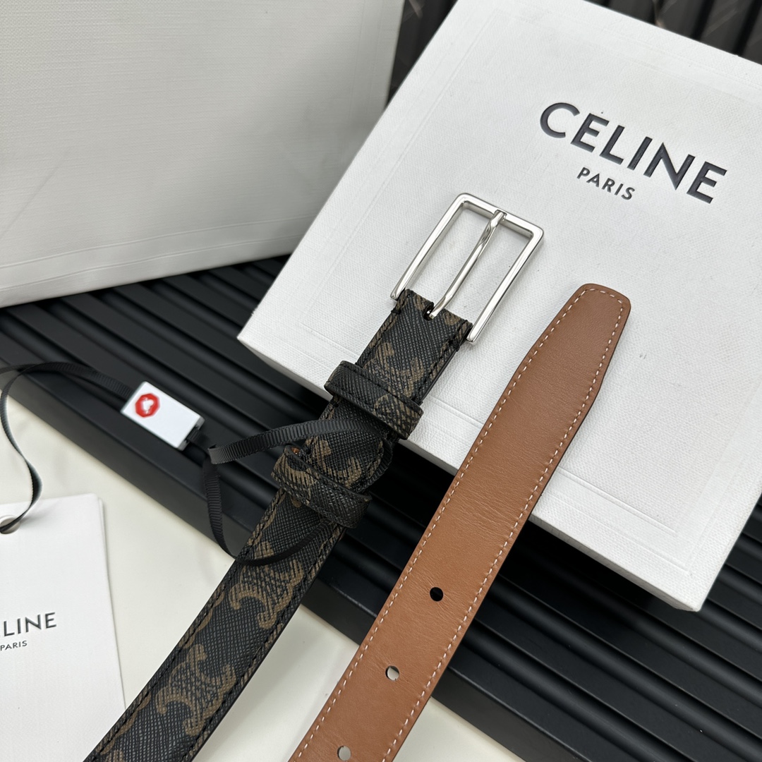 CELINEセリーヌ見分け方コピー 牛革 ビジネス 人気 プレゼント シルバーバックル ブラック_4