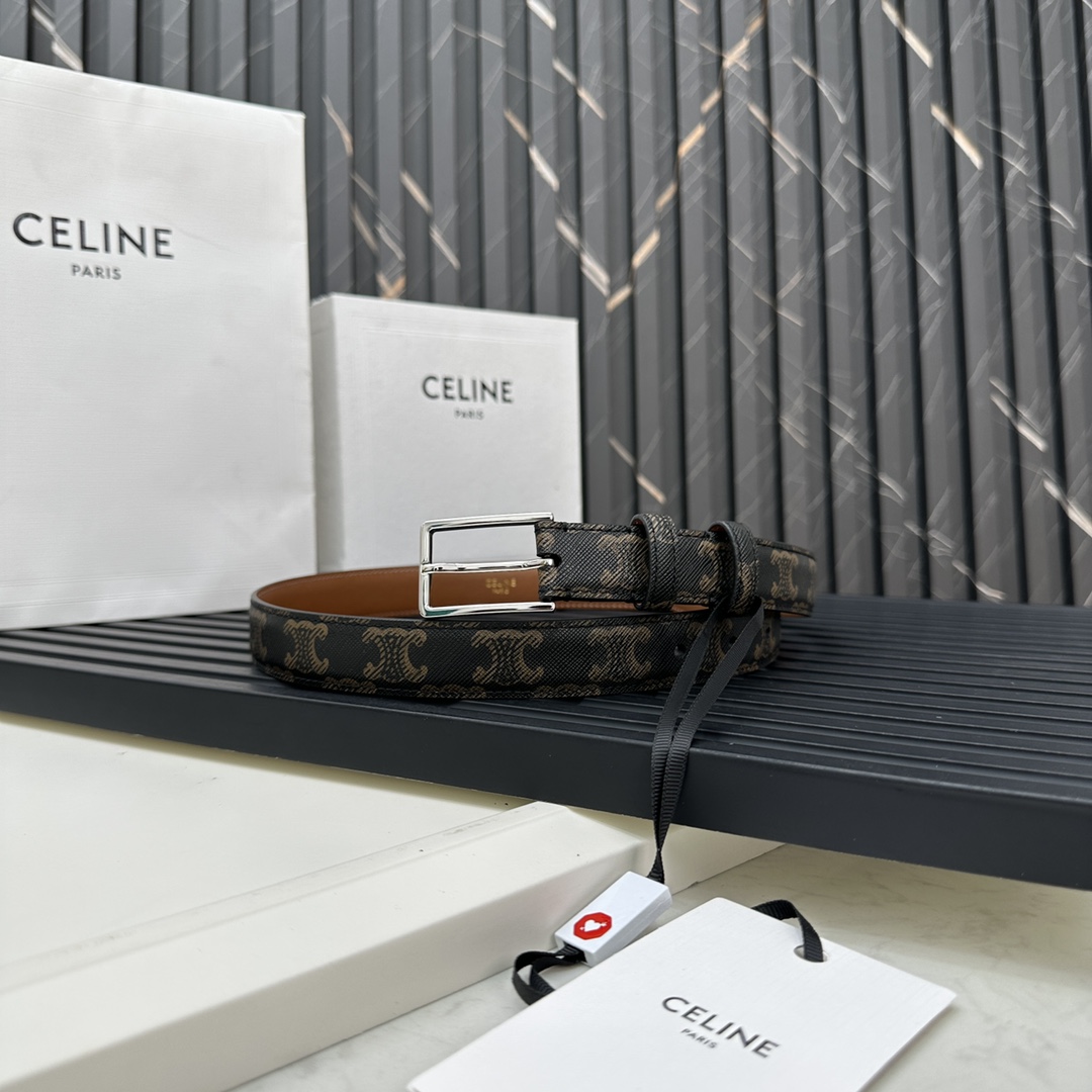 CELINEセリーヌ見分け方コピー 牛革 ビジネス 人気 プレゼント シルバーバックル ブラック_5