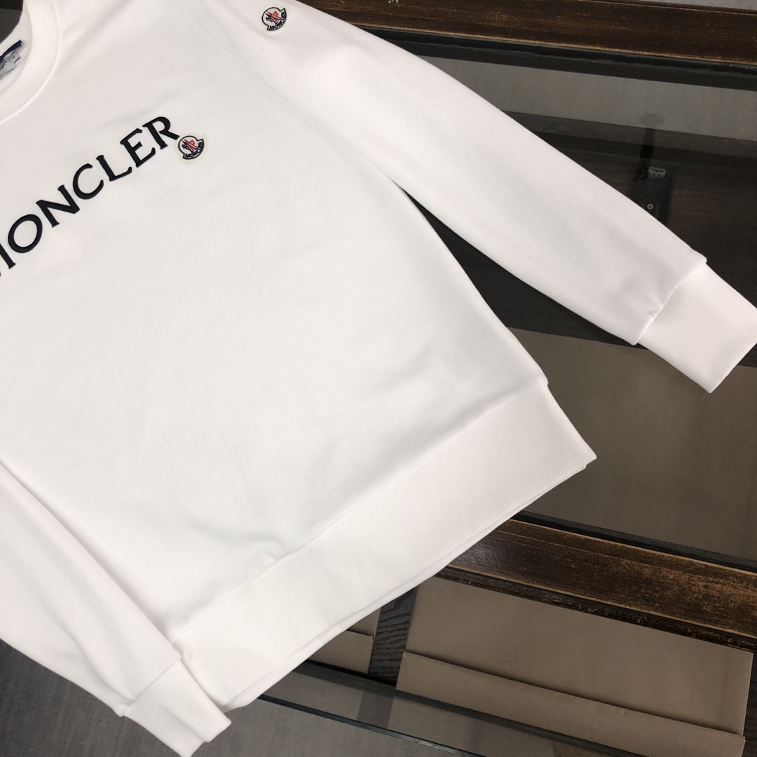 moncler見分け方激安通販 シャツ 暖かい トップス 100%純綿 スポーツ シンプル ホワイト_4