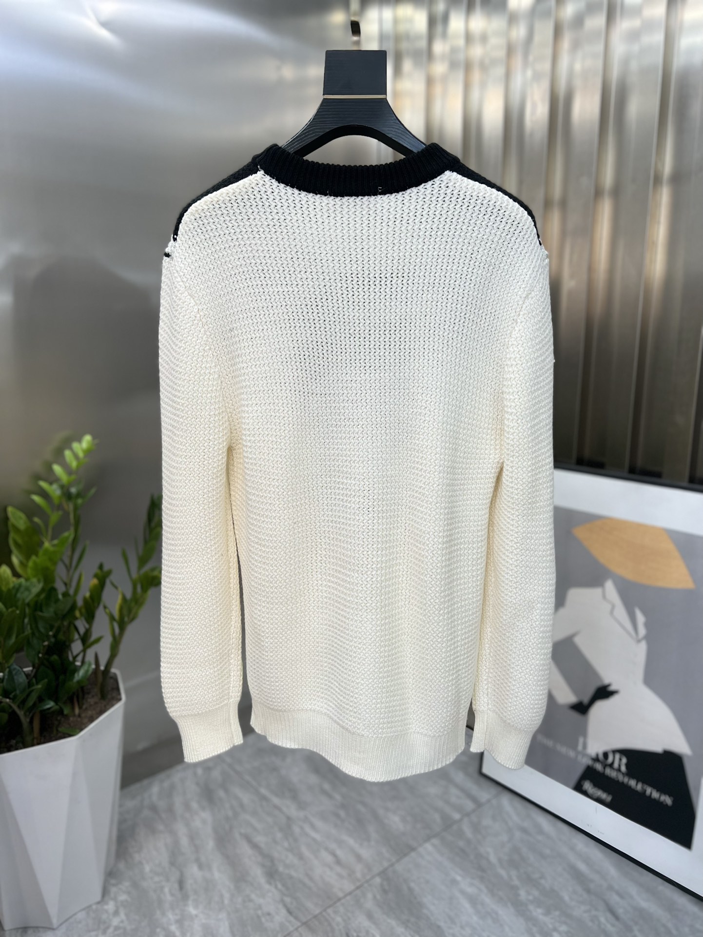 ヴァレンティノ スパイクコピー 暖かい セーター ウール 長袖 無地 柔らかい ゆったり ホワイト_2