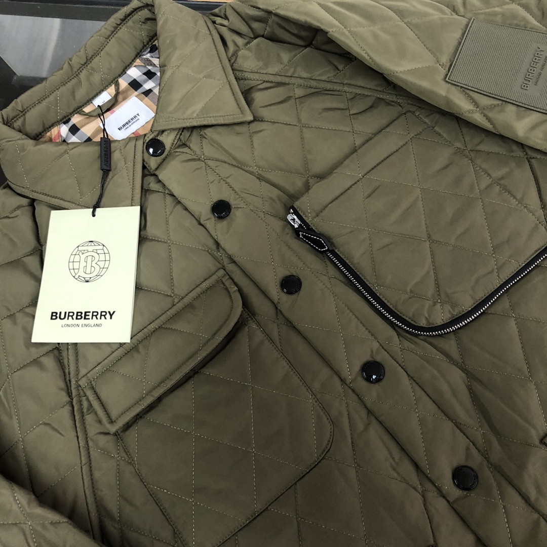 最新品 バーバリー コート 素材ｎ級品 アウター 厚い ジャケット 暖かい ファッション グリーン_3