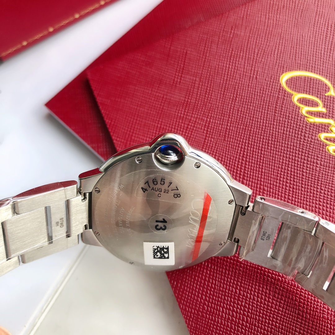 カルティエ 腕時計 並行輸入偽物 ステンレスバンド メンズ 直径42mm ワッチ  丸い ブラック_5