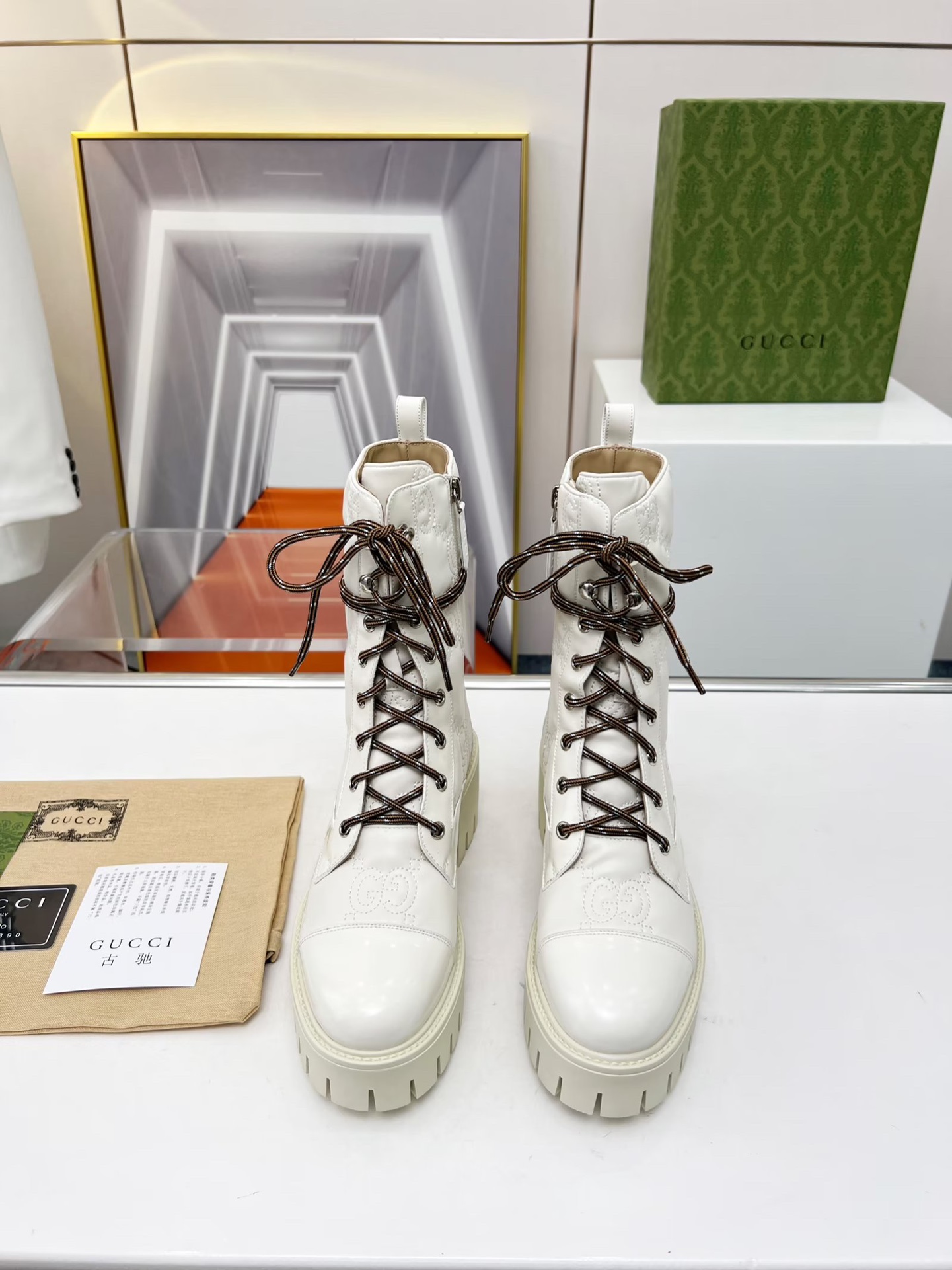 靴 グッチ激安通販 高品質 秋冬靴 ファッション レディースシューズ 3色可選 ホワイト_1