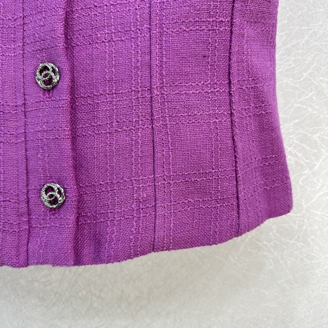 最新作シャネルトップス偽物 	紫色のボディスーツ 肌を明るく見せ_5