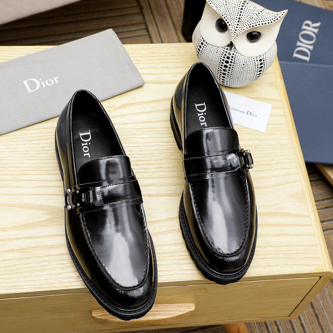 新品！dior シューズｎ級品 革靴  高級紳士靴 メンズ ビジネス 軽量・防水 高級レザー ブラック_2