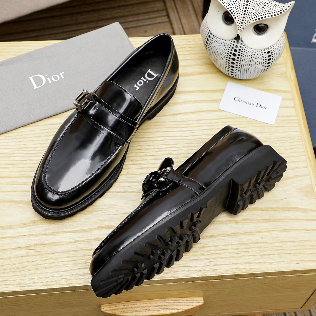 新品！dior シューズｎ級品 革靴  高級紳士靴 メンズ ビジネス 軽量・防水 高級レザー ブラック_3