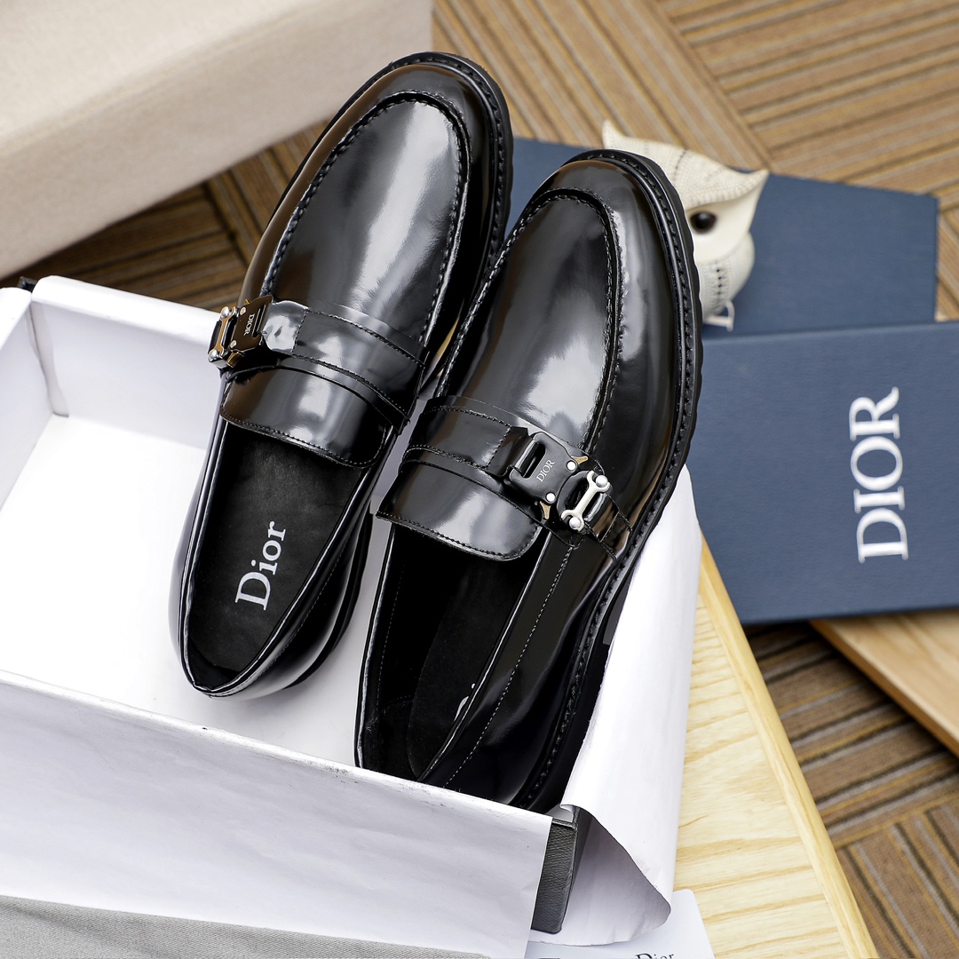 新品！dior シューズｎ級品 革靴  高級紳士靴 メンズ ビジネス 軽量・防水 高級レザー ブラック_4
