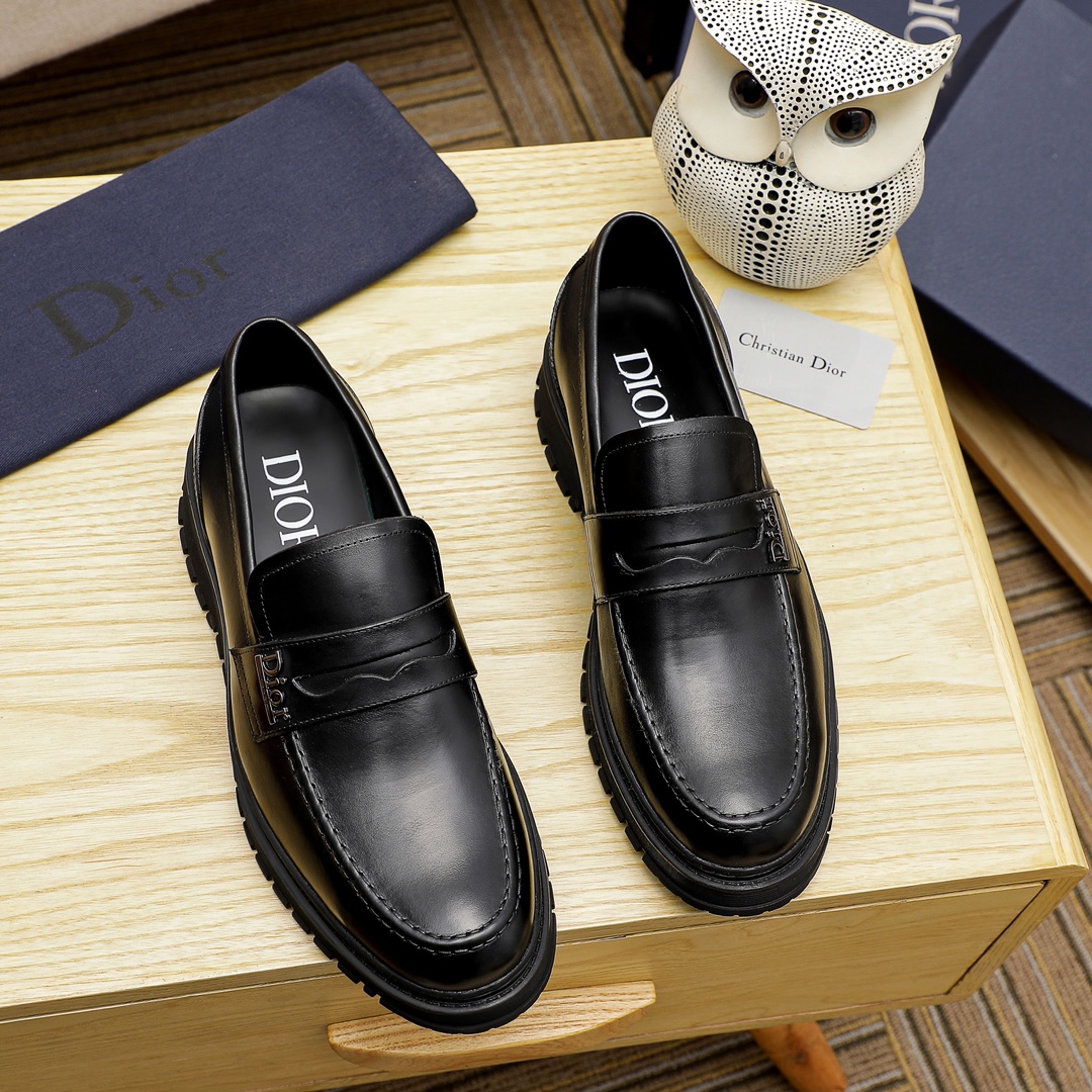 dior ファースト シューズｎ級品 ビジネスシューズ メンズ 香港で初販売 イタリア 軽量靴底 ブラック_1