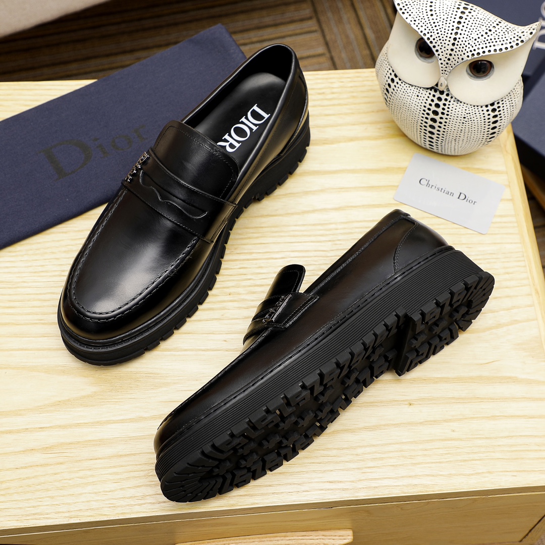 dior ファースト シューズｎ級品 ビジネスシューズ メンズ 香港で初販売 イタリア 軽量靴底 ブラック_3