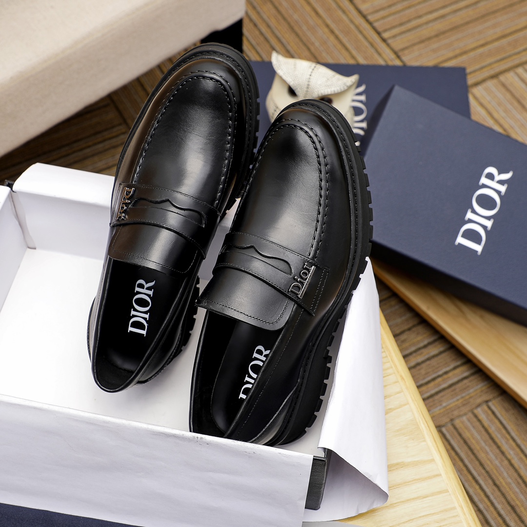dior ファースト シューズｎ級品 ビジネスシューズ メンズ 香港で初販売 イタリア 軽量靴底 ブラック_4