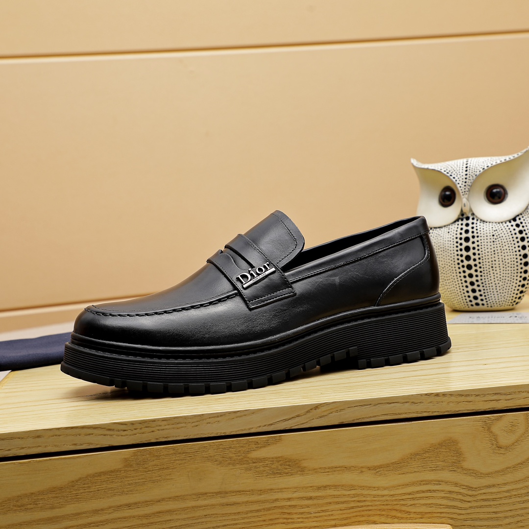 dior ファースト シューズｎ級品 ビジネスシューズ メンズ 香港で初販売 イタリア 軽量靴底 ブラック_8