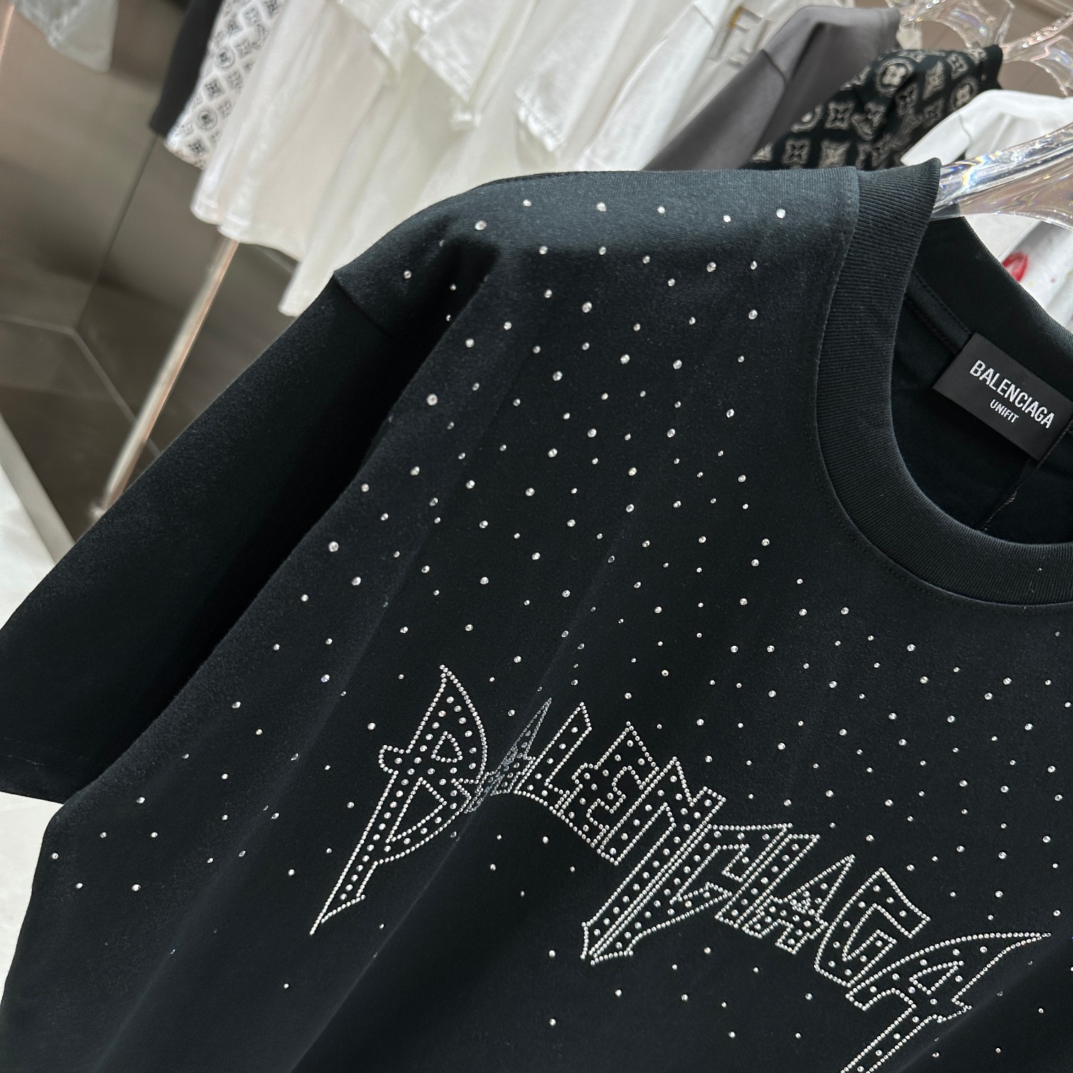 バレンシアガ激安通販スーパーコピー半袖Tシャツコットンブラック柔らかい花柄レディースメンズ_3