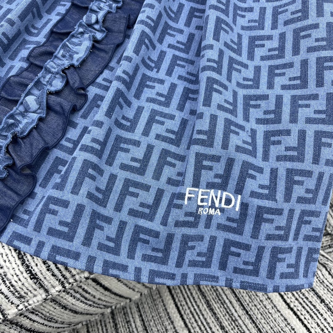 フェンディ デニム ワンピースｎ級品 レディース  ファッション 高品質 デニム ブルー_6