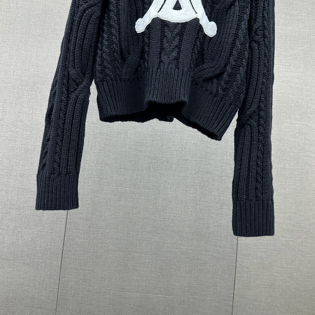 セリーヌ シャツ レディースｎ級品 大きなロゴ セーター トップス 純綿 暖かい シンプル ブラック_6