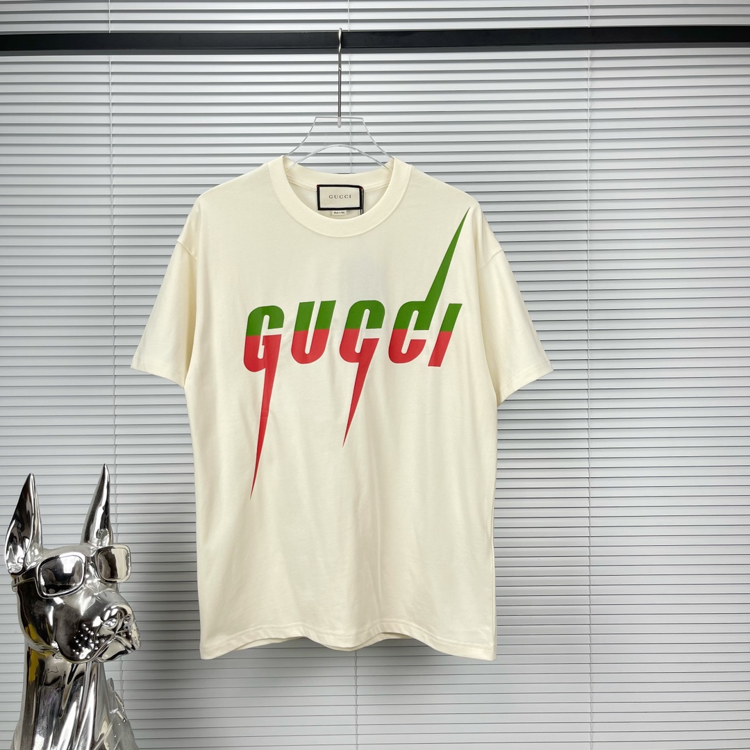 グッチGUCCI限定スーパーコピー半袖Tシャツコットンベージュ柔らかい花柄レディースメンズ_1