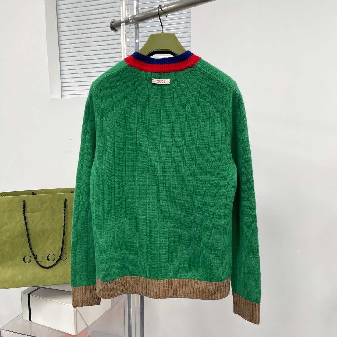 グッチ メンズ アウターｎ級品 ファッション ハンサム 限定品 セーター 快適 グリーン_2