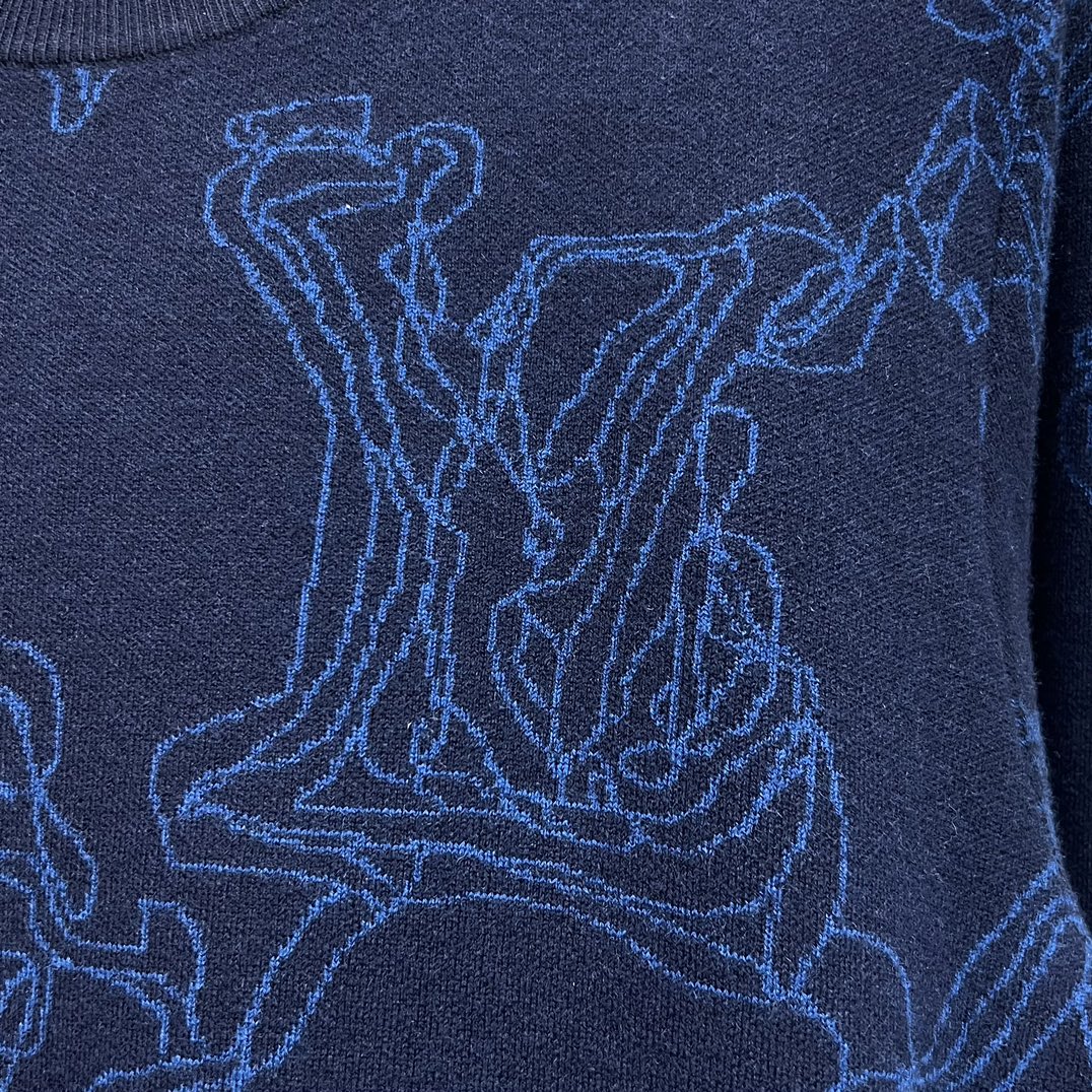 ルイヴィトンのシャツスーパーコピー セータートップス ファッション 暖かい 柔らかい ブルー_5