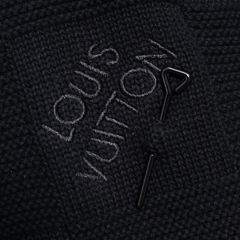 ルイヴィトンロングtシャツコピートップス 長袖ファッション 暖かい 純綿 ゆったり ブラック_5