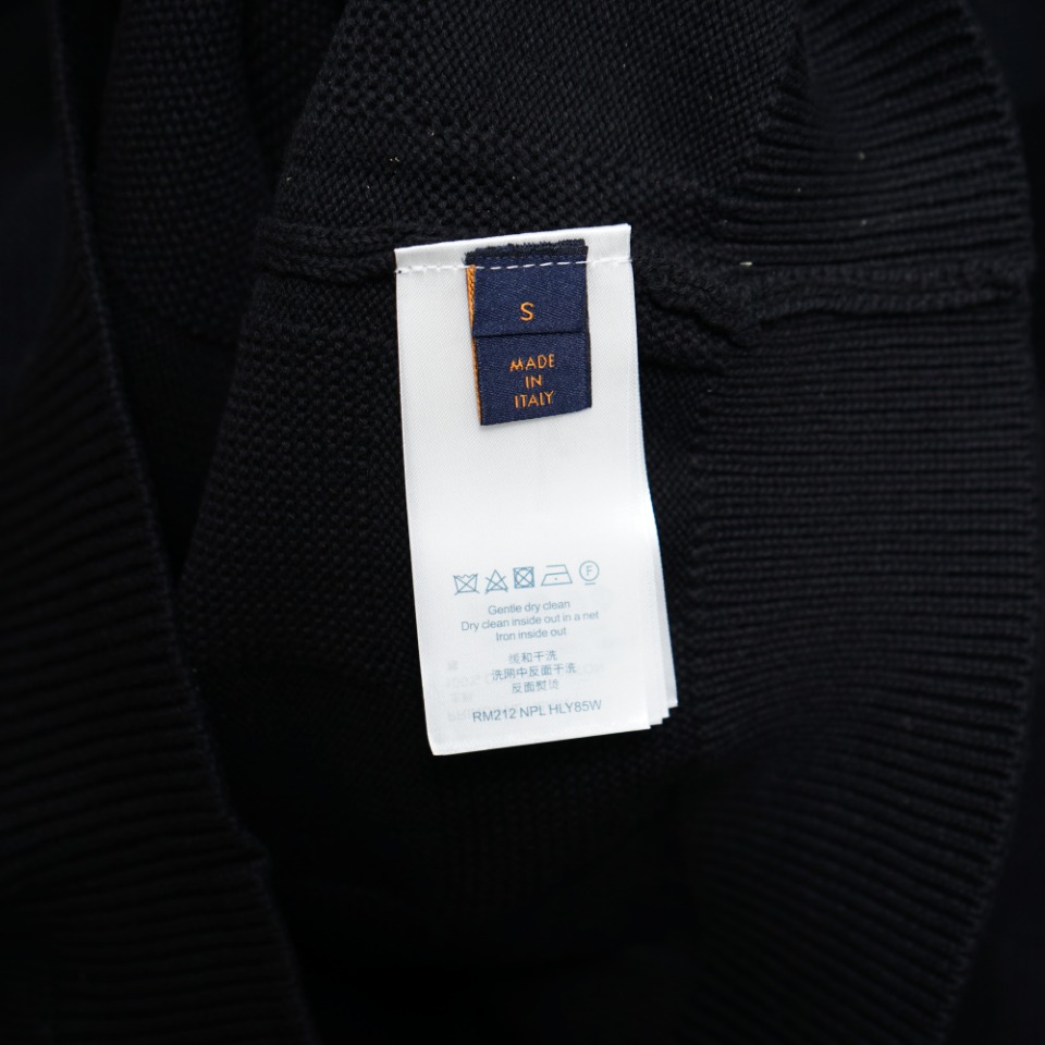 ルイヴィトンロングtシャツコピートップス 長袖ファッション 暖かい 純綿 ゆったり ブラック_7