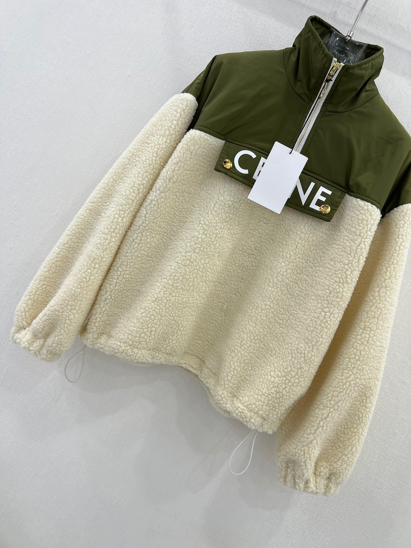 セリーヌ 上 着偽物 純綿アウター 柔らかくて暖かい ゆったり ファッション 冬新品 グリーン_3