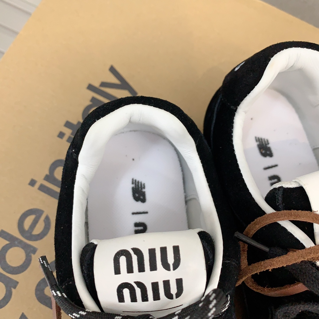 miumiu 厚底 靴ｎ級品 メンズ 万能 カップルシューズ レザー ゴム底 ブラック_8