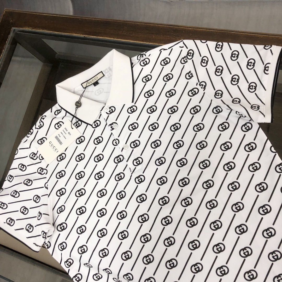 NEW圧倒的な新作グッチｔシャツn級品 ポロシャツTシャツ  シルクグロス地綿素材_2