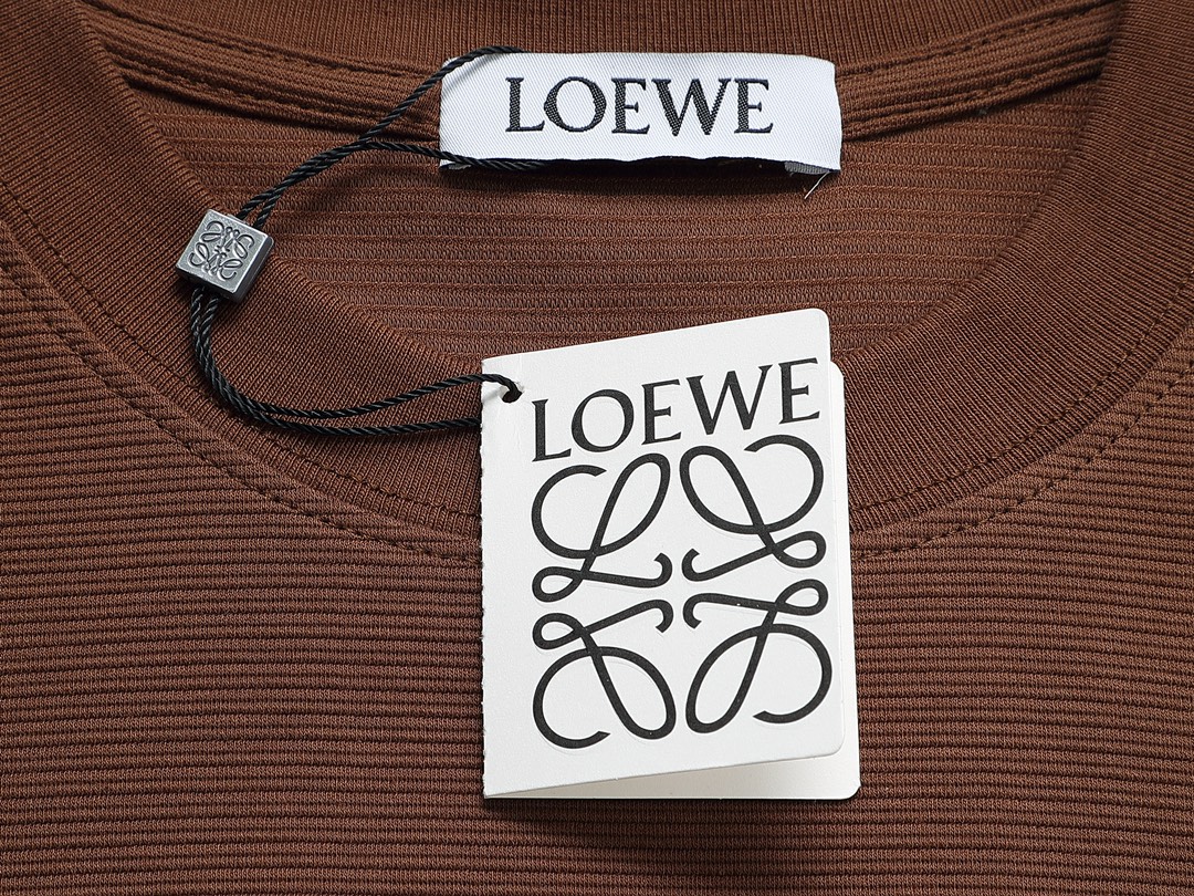 ロエベLOEWE限定スーパーコピー半袖Tシャツコットンコーヒー色柔らかい高級花柄_3