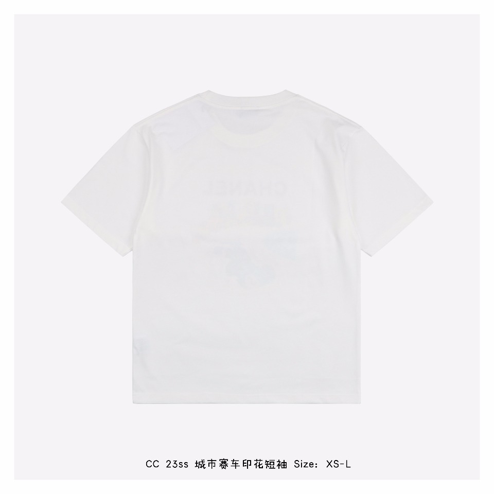 シャネル2024新作スーパーコピー半袖Tシャツコットンホワイト柔らかい高級花柄_6