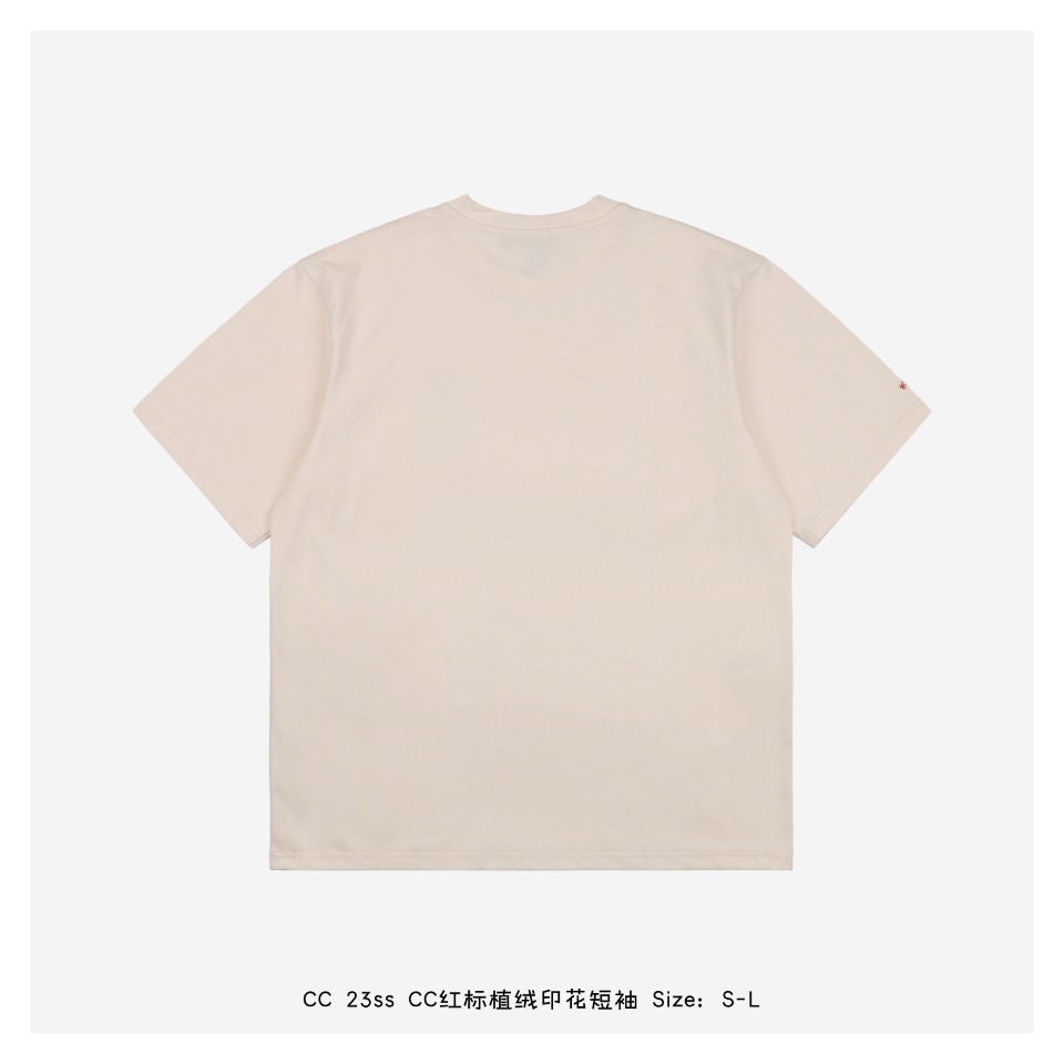 シャネルn級品スーパーコピー半袖Tシャツコットンアンズ色柔らかい高級花柄_6