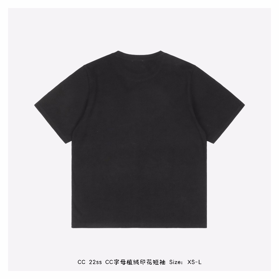 シャネル2024新作スーパーコピー半袖Tシャツコットンブラック柔らかい高級花柄_7