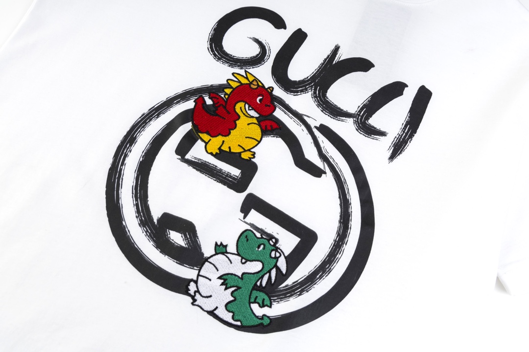 グッチGUCCI限定スーパーコピー半袖Tシャツコットンホワイト柔らかい高級花柄_4