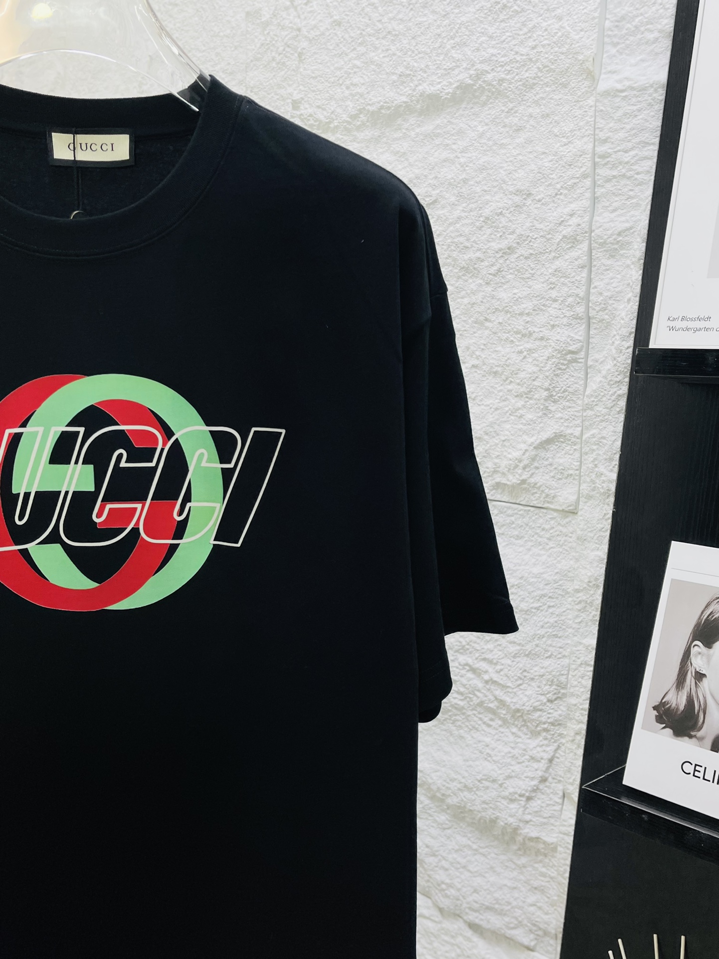 グッチGUCCI限定スーパーコピー半袖Tシャツコットンブラック柔らかい高級花柄_3