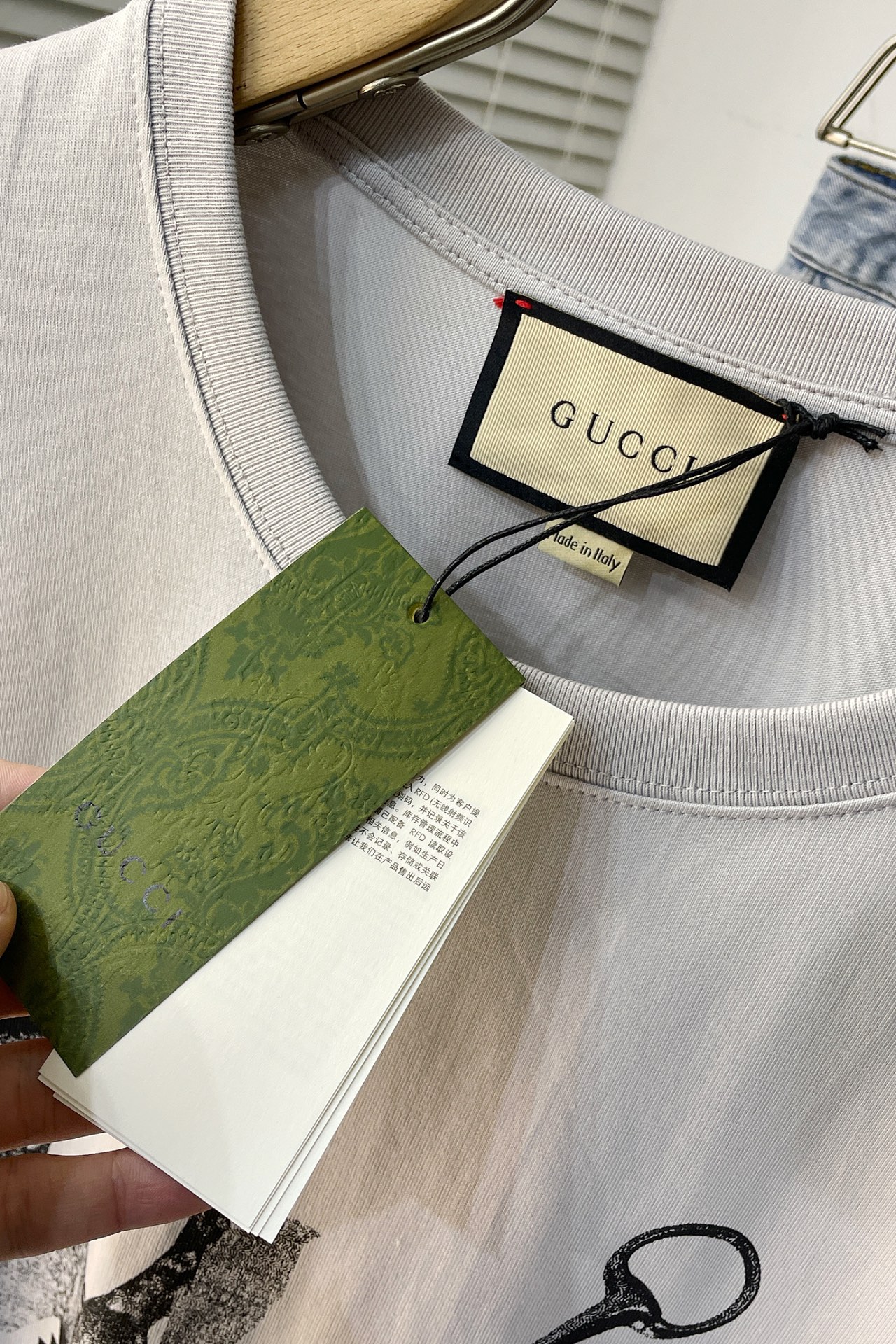 グッチGUCCI限定スーパーコピー半袖Tシャツコットングレー柔らかい高級花柄_2