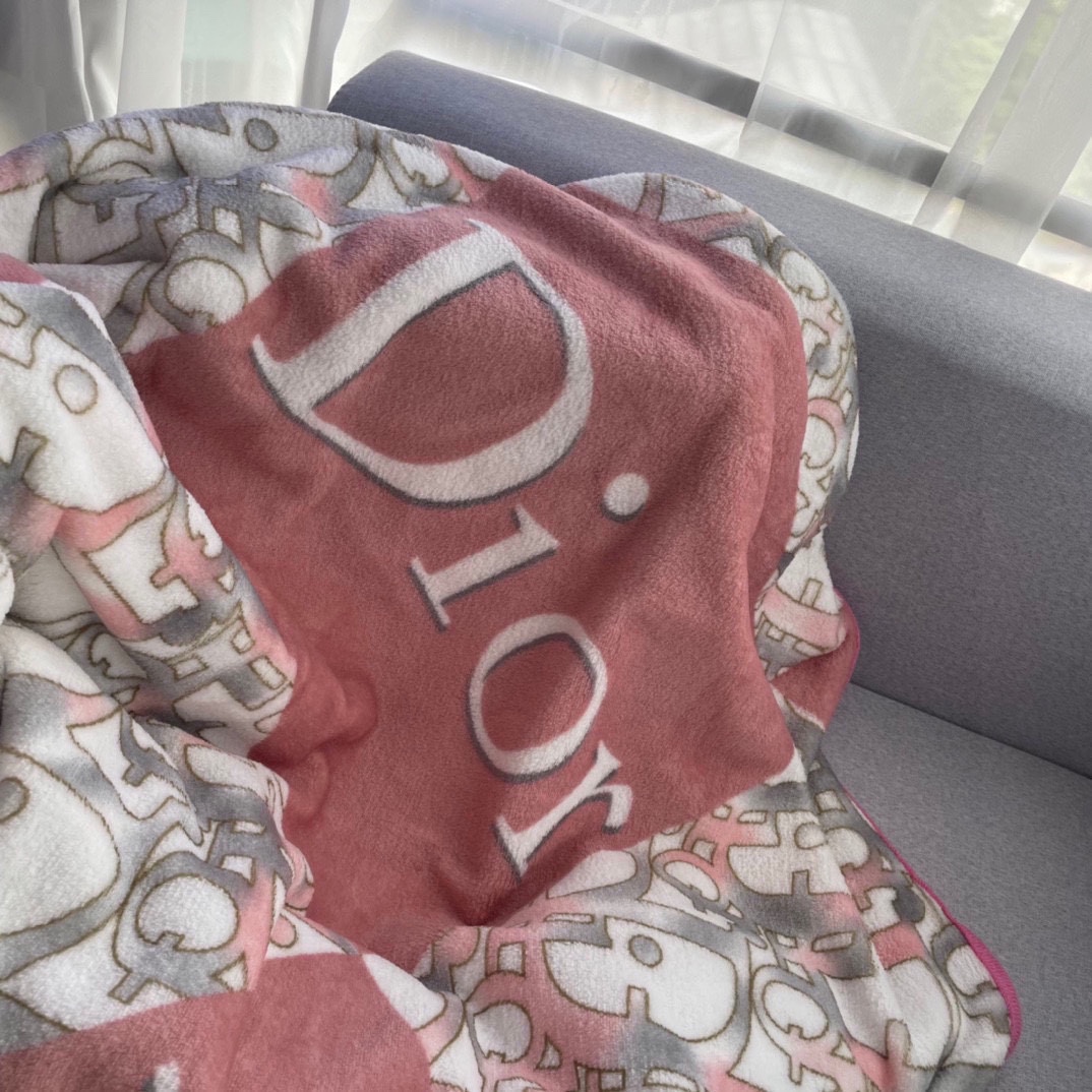ディオールDIOR限定スーパーコピーマフラーウールピンク人気ブランド高級花柄ファッション_6