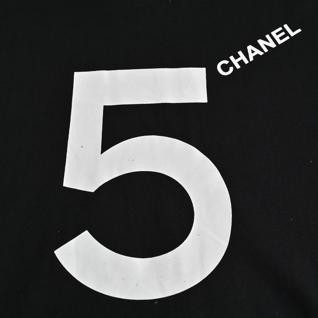 シャネルCHANEL限定スーパーコピー半袖Tシャツコットンブラック柔らかい高級CHANEL限定_5