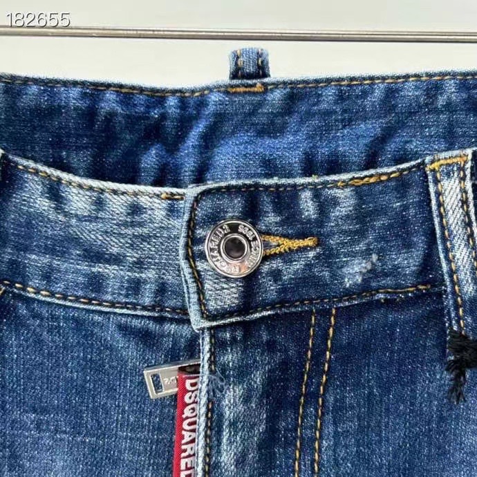 ディースクエアード DSQUARED限定新品 スーパーコピー ズボン コットン ブルー メンズ 蒸れない 高級_4