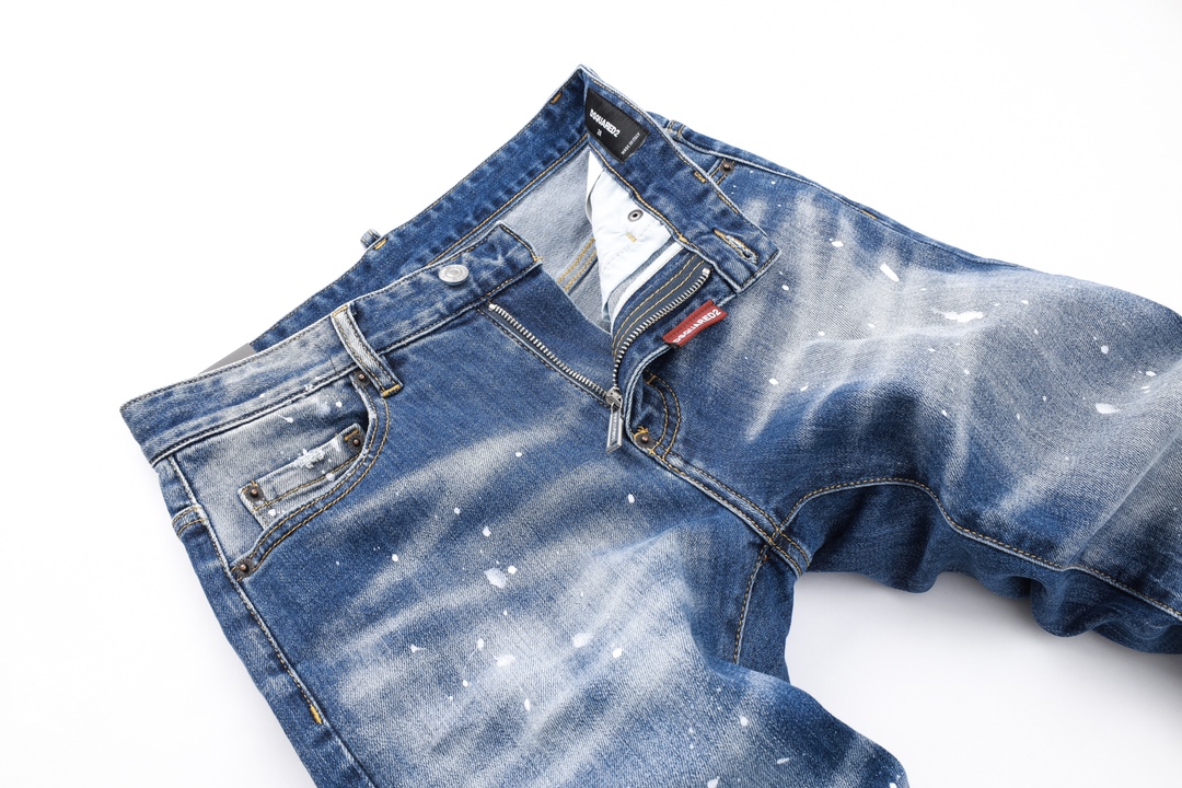 ディースクエアード DSQUARED限定新品 スーパーコピー ズボン コットン ブルー メンズ 蒸れない 高級_3