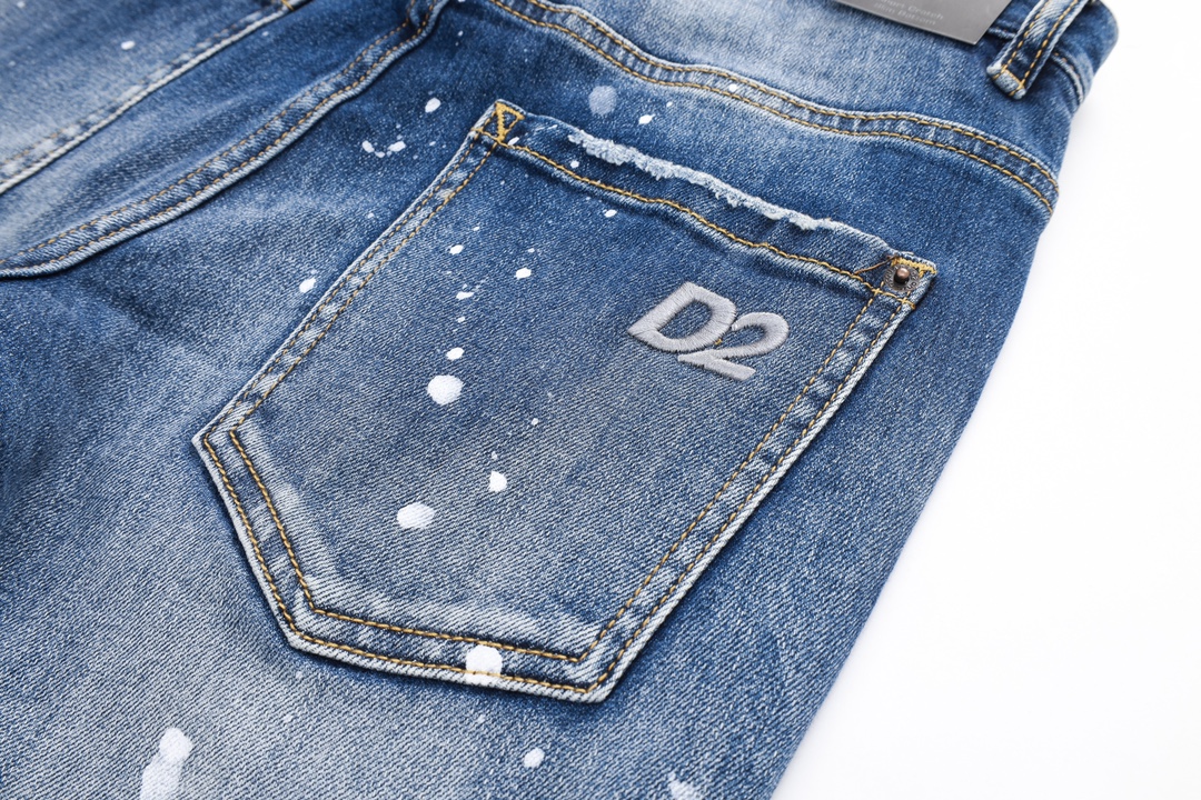 ディースクエアード DSQUARED限定新品 スーパーコピー ズボン コットン ブルー メンズ 蒸れない 高級_5
